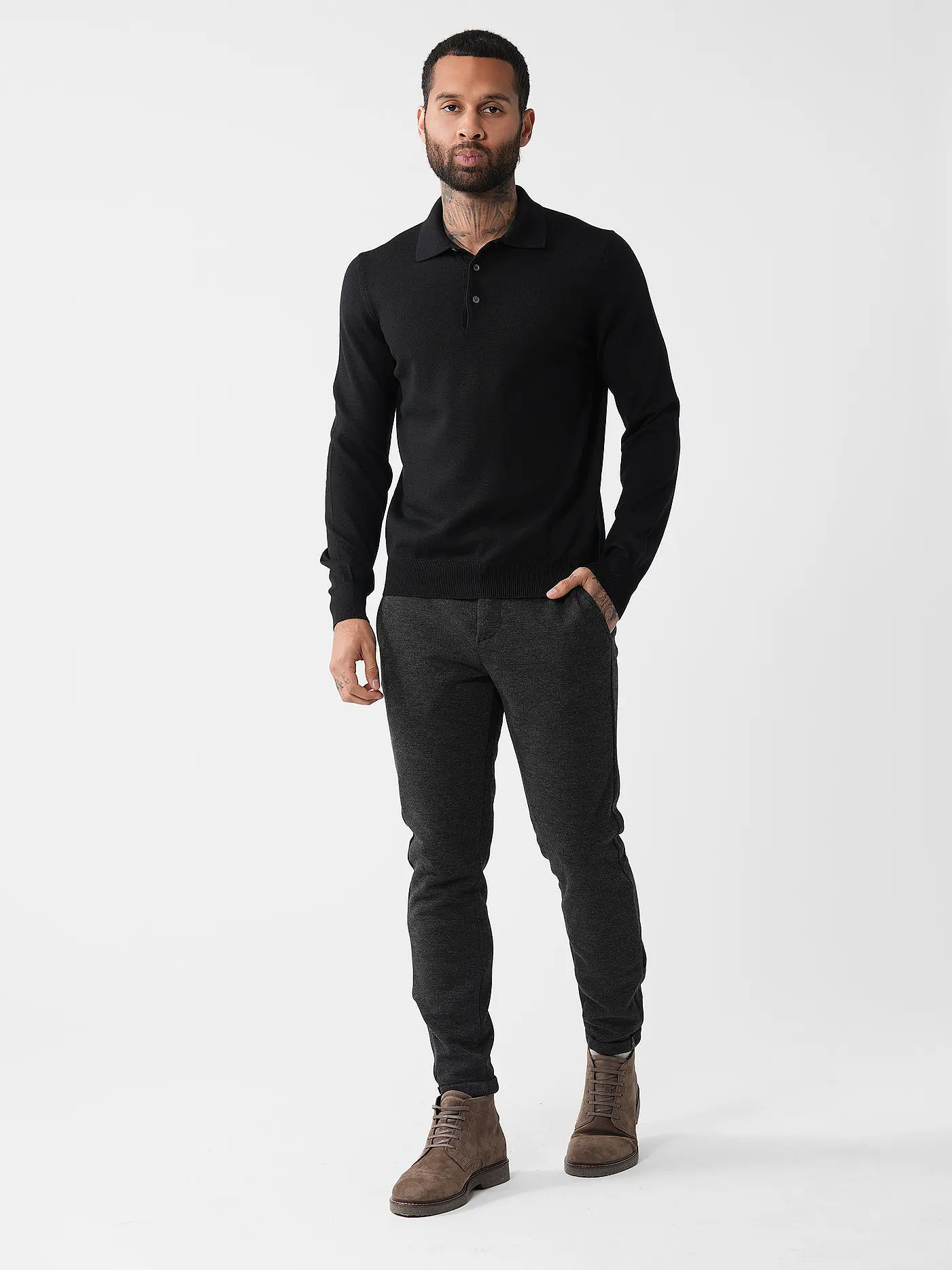 GRAN SASSO | Poloshirt | schwarz